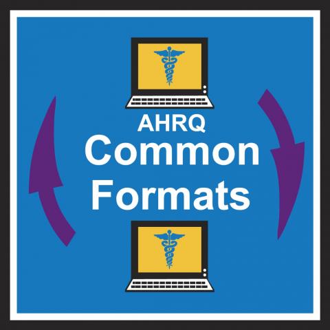 The Common Formats logo is two computers with arrows between them.